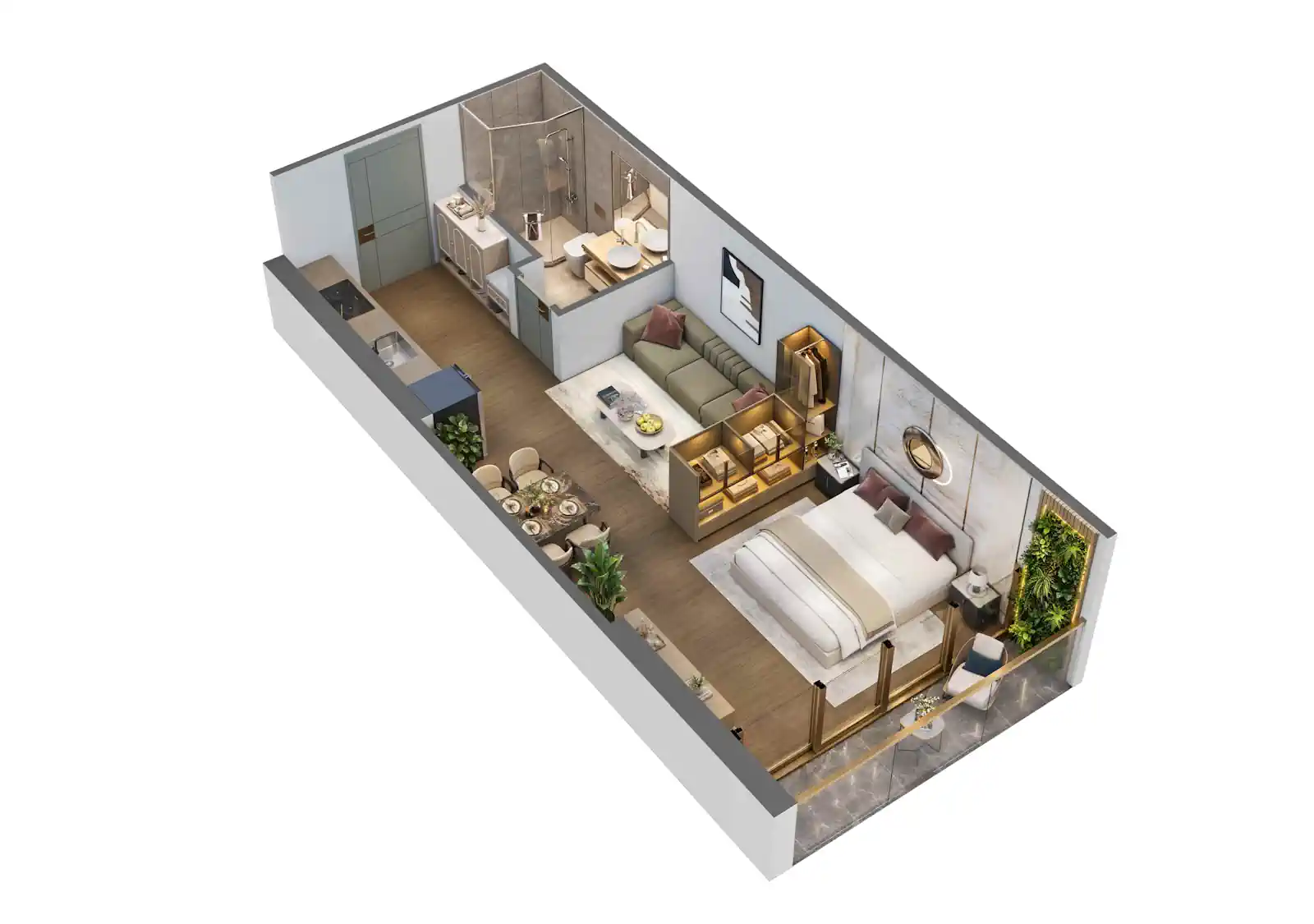 Căn 02 (1pn) dự án Tara Maison Mỹ Đình
