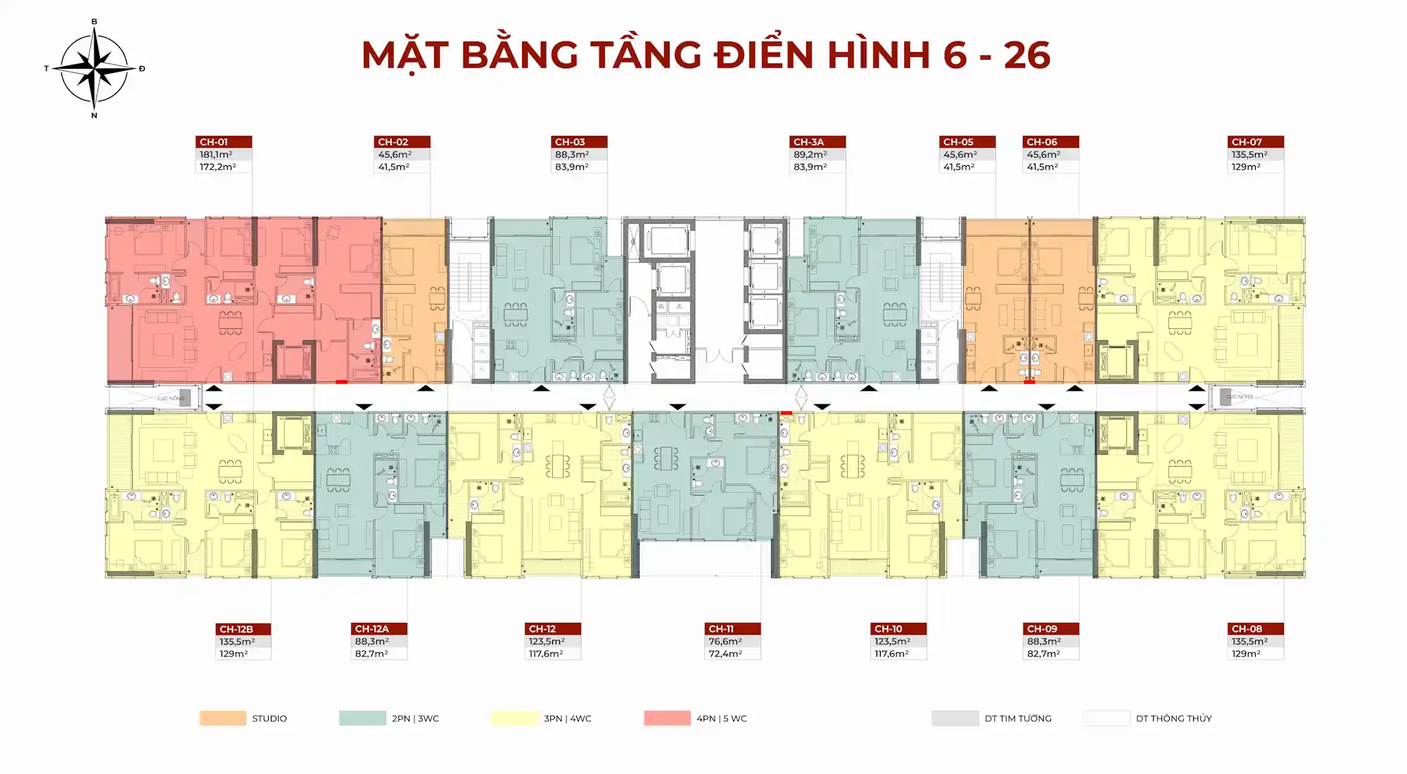 Mặt bằng Tara Maison tầng 6-26